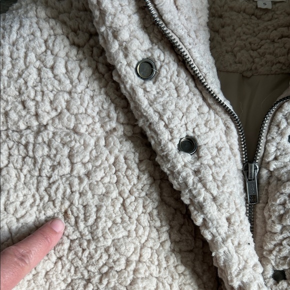 NATIVE YOUTH Cream Sherpa Jacket - Picture 4 of 5